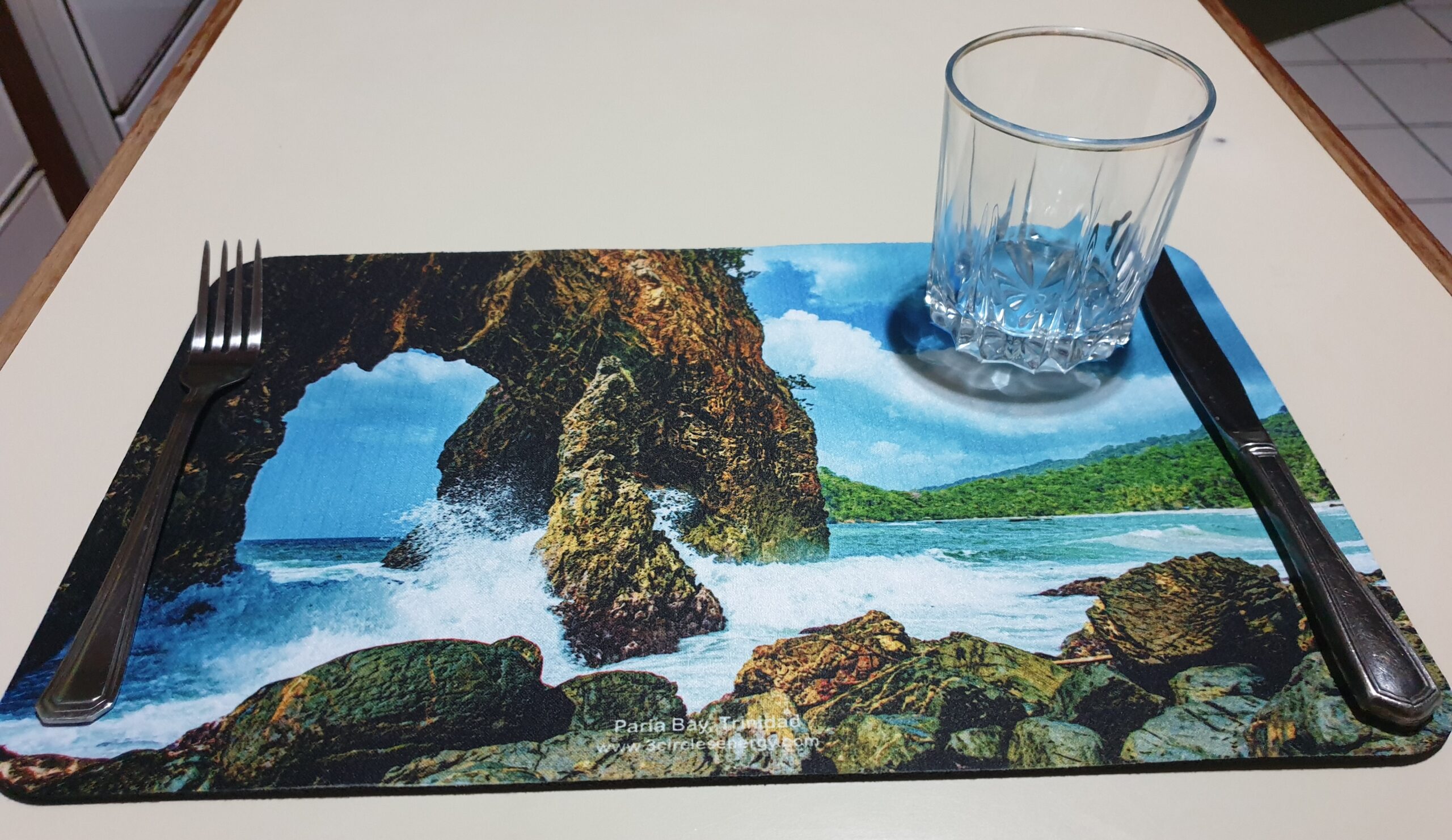 Del Cuore Designs Trinidad & Tobago Rubber Placemat