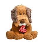 Valentine's Day Dog Holding Heart Stuffed Animal Plush 14 inches