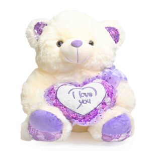 Teddy Bear with I Love You Heart (Cream)