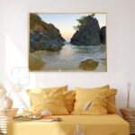 Del Cuore Designs 24" x 36" Framed Giclee Canvas Print of Black Rock, Tobago AVAILABLE FOR IMMEDIATE DELIVERY