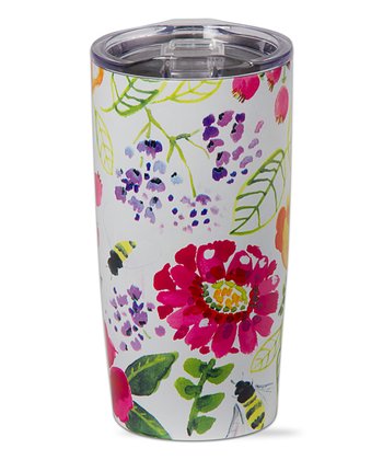 "Fresh Flowers" Double Walled Stainless Steel Travel Tumbler