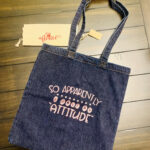 Apparent I Have an Attitude - Medium Denim Tote