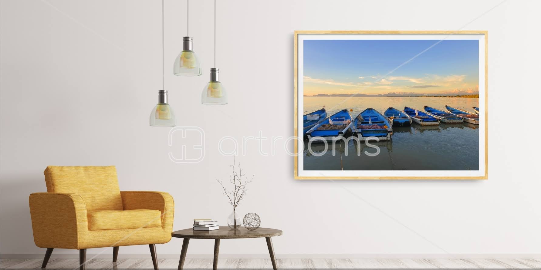 Orange Valley Fishing Boats at Sunset