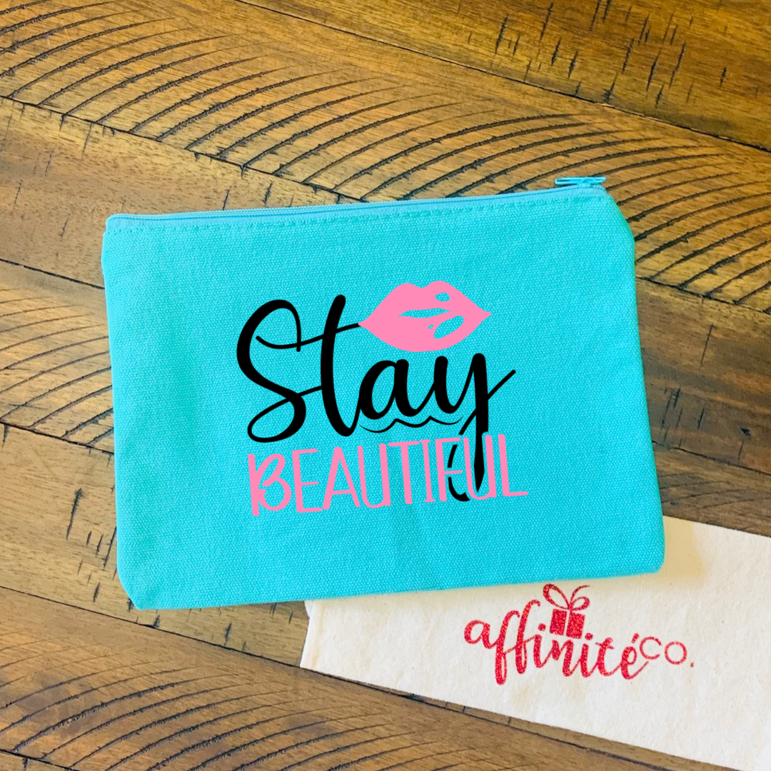 Canvas Cosmetic Bag - Make Up Queen Stay Beautiful
