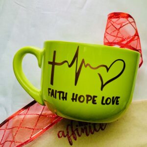 01-020 Oz Ceramic Mug - Faith Hope Love