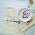 0Trinket Tray & Personalised Eco-cotton Tote - Smile Sparkle Shine