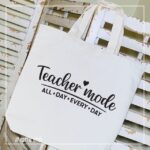 MEDIUM REUSABLE CANVAS TOTE - Teacher Mode