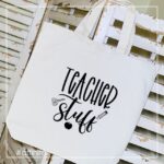 MEDIUM CANVAS REUSABLE TOTE - Teacher Stuff