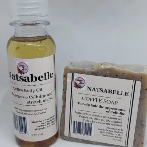 Coffee soap and body oil set