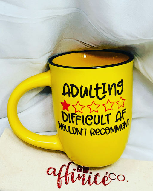 14 Oz Ceramic Mug - Adulting Difficult AF