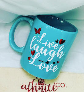 14 Oz Ceramic Mug - Live Laugh Love
