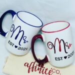 016 Oz Twin Personalised Ceramic Mug Set - Mr. / Mrs.