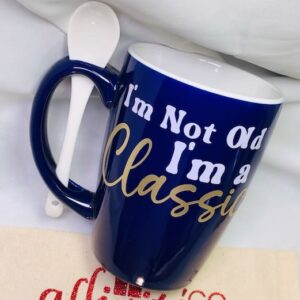 0-010 Oz Ceramic Spooner Mug - Im Not Old I'm A Classic -