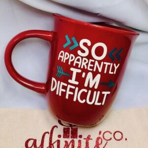 01-14 Oz Stoneware Mug - Apparently I'm Difficult