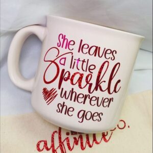01-024 Oz Ceramic Mug - She Leaves A Little Sparkle